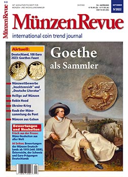 MünzenRevue Ausgabe 09/2022 - Cover